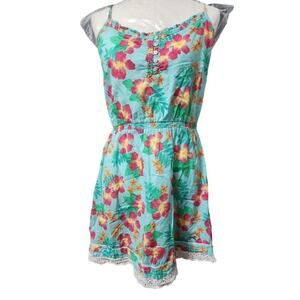 Tommy Girl Hilfiger Preowned Tropical spaghetti strapsun dress size XL